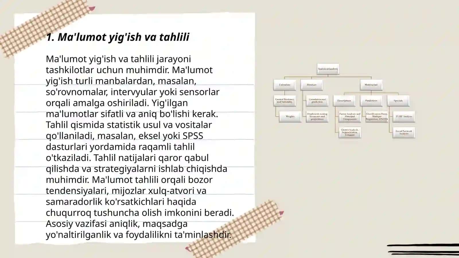 Statistik tahlil masalalari MS Excel dasturidan 3