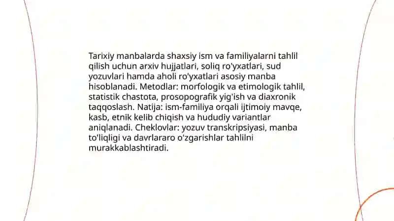 Tarixiy manbalarda shaxsiy ism va familiyalar tahlili 3