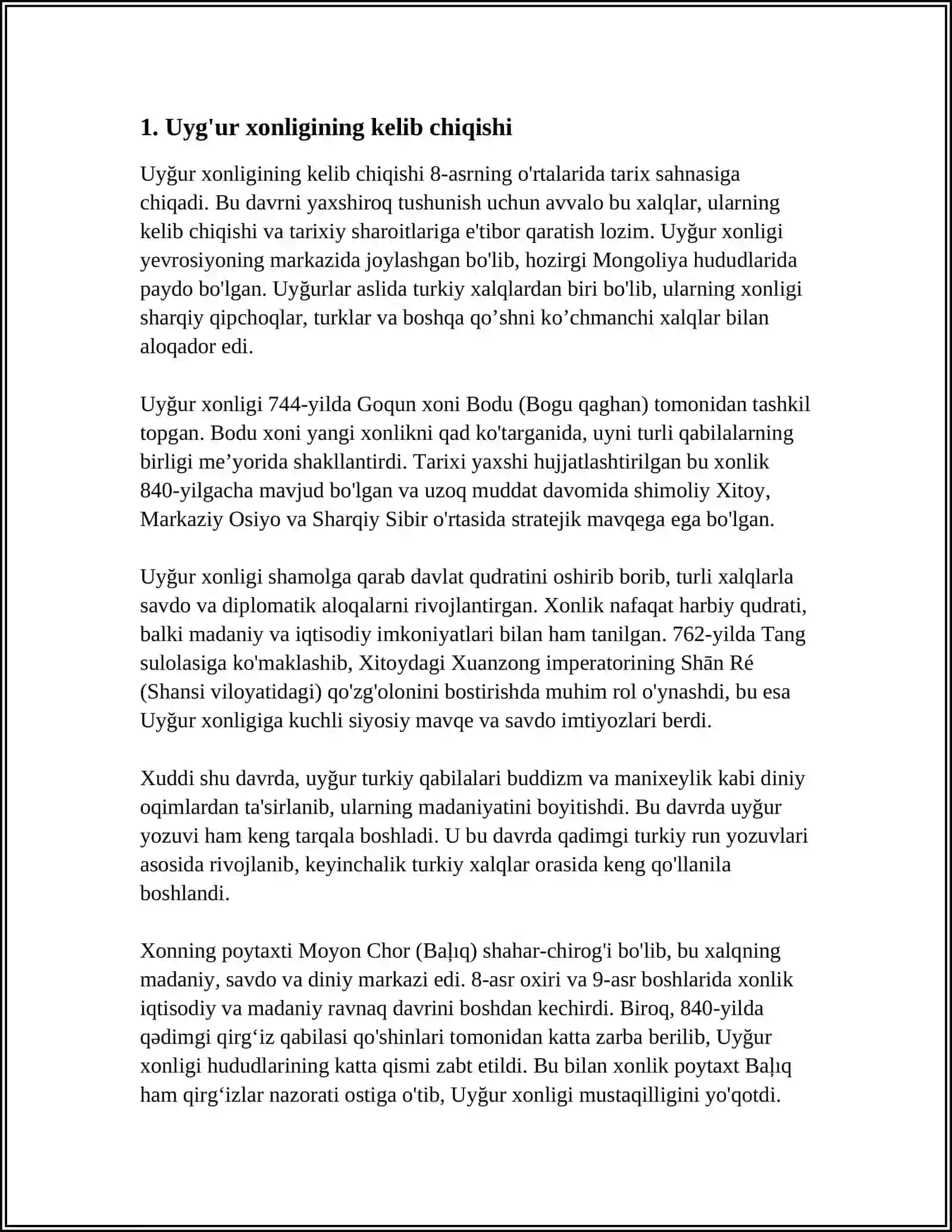 UYGʻUR XONLIGI 3