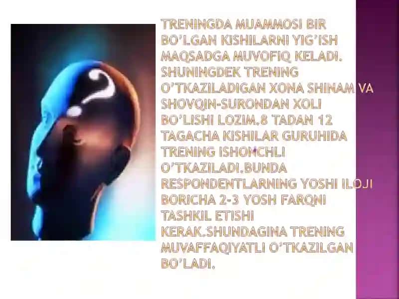 TRENING-SHAXS XULQ-ATVORINING NUQSONLI TOMONINI QAYTA DASTURLASH 3