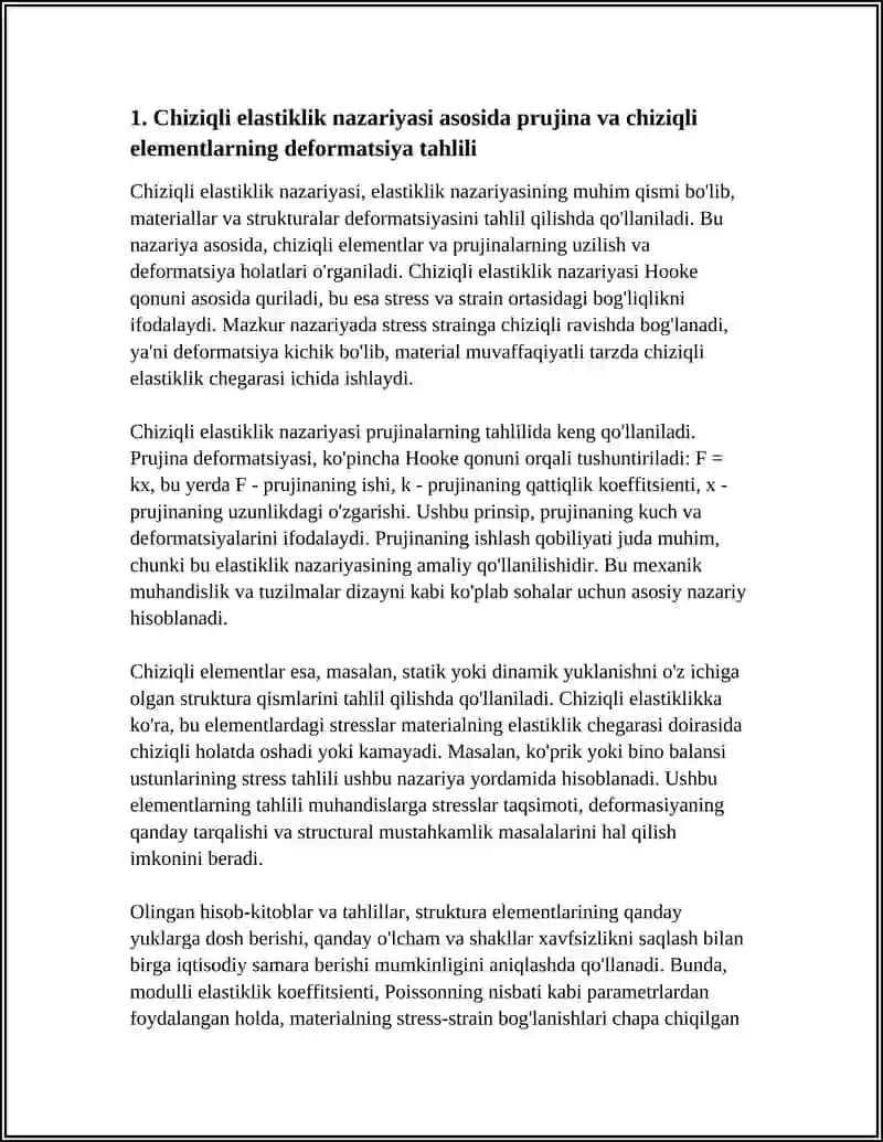 ELASTIKLIK NAZARYASINING AMALIYOTDA QOLLANILISHI 3