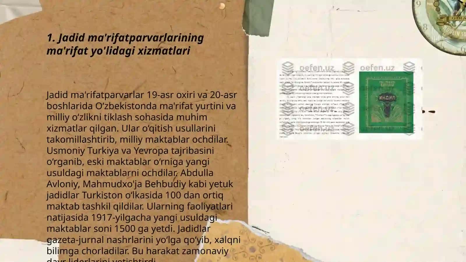 Jadid ma'rifatparvarlarining o'lka ijtimoiy ma'naviy hayotida tutgan o'rni 3