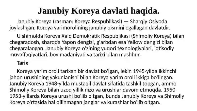 Janubiy Koreya davlati va raqamli iqtisodiyotiga o’tib borishi haqida ma’lumot 3