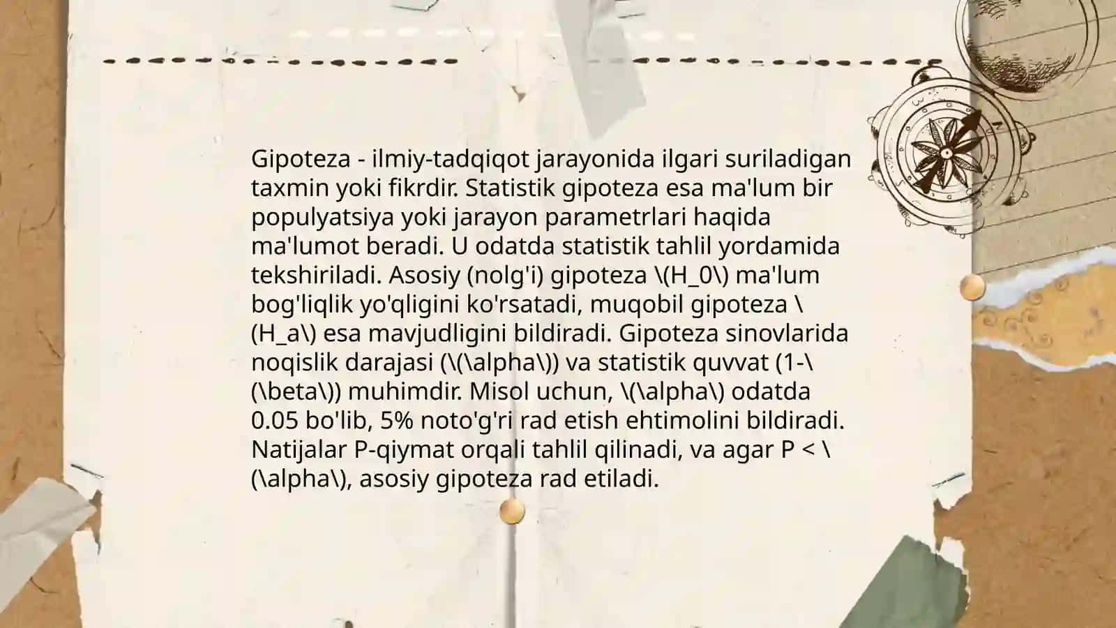 Statistik Gipotezalarni tekshirish 3