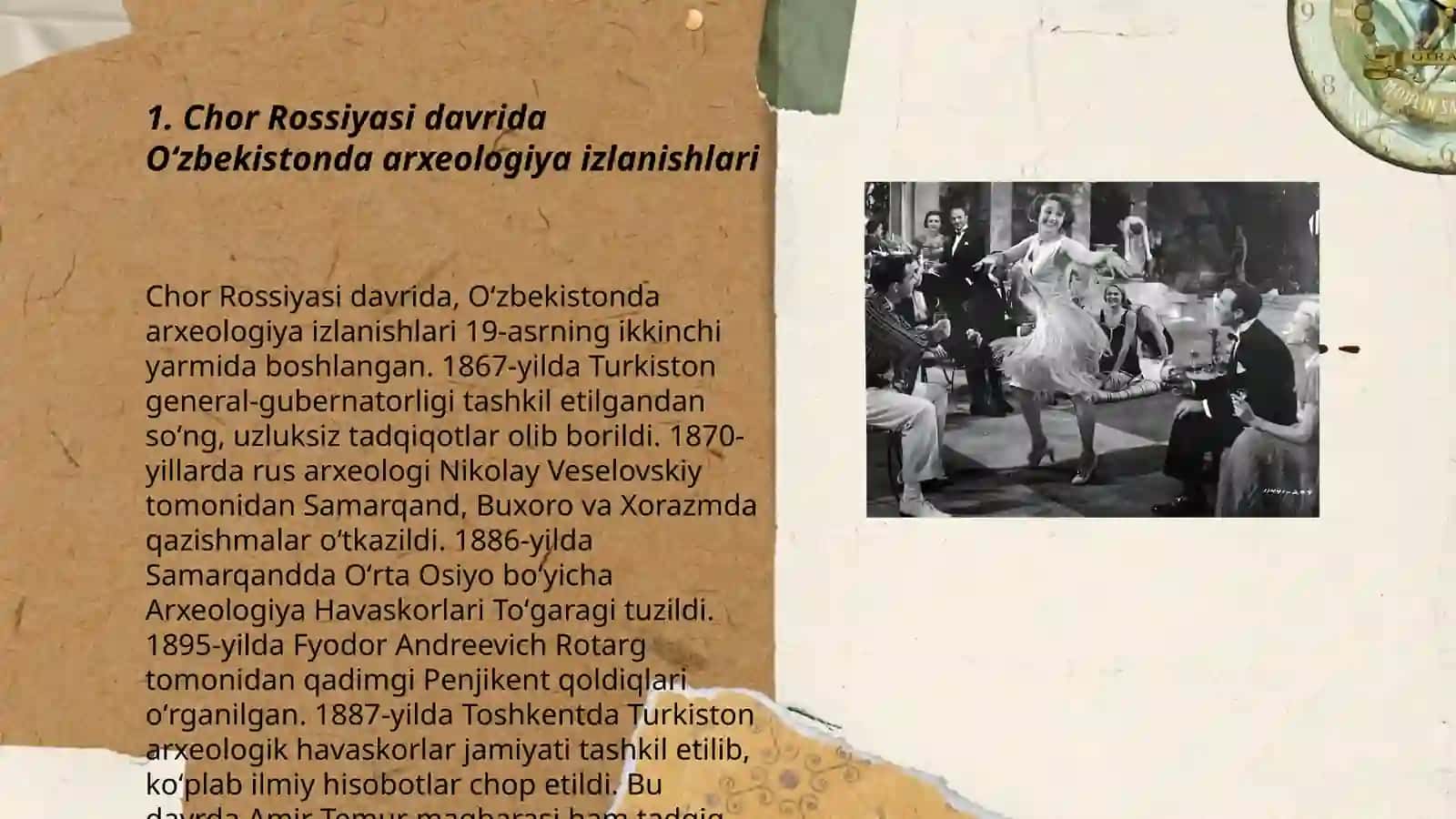 Chor Rossiyasi va Sovet hukmronligi davrida Òzbekistonda arxeologiya fani 3