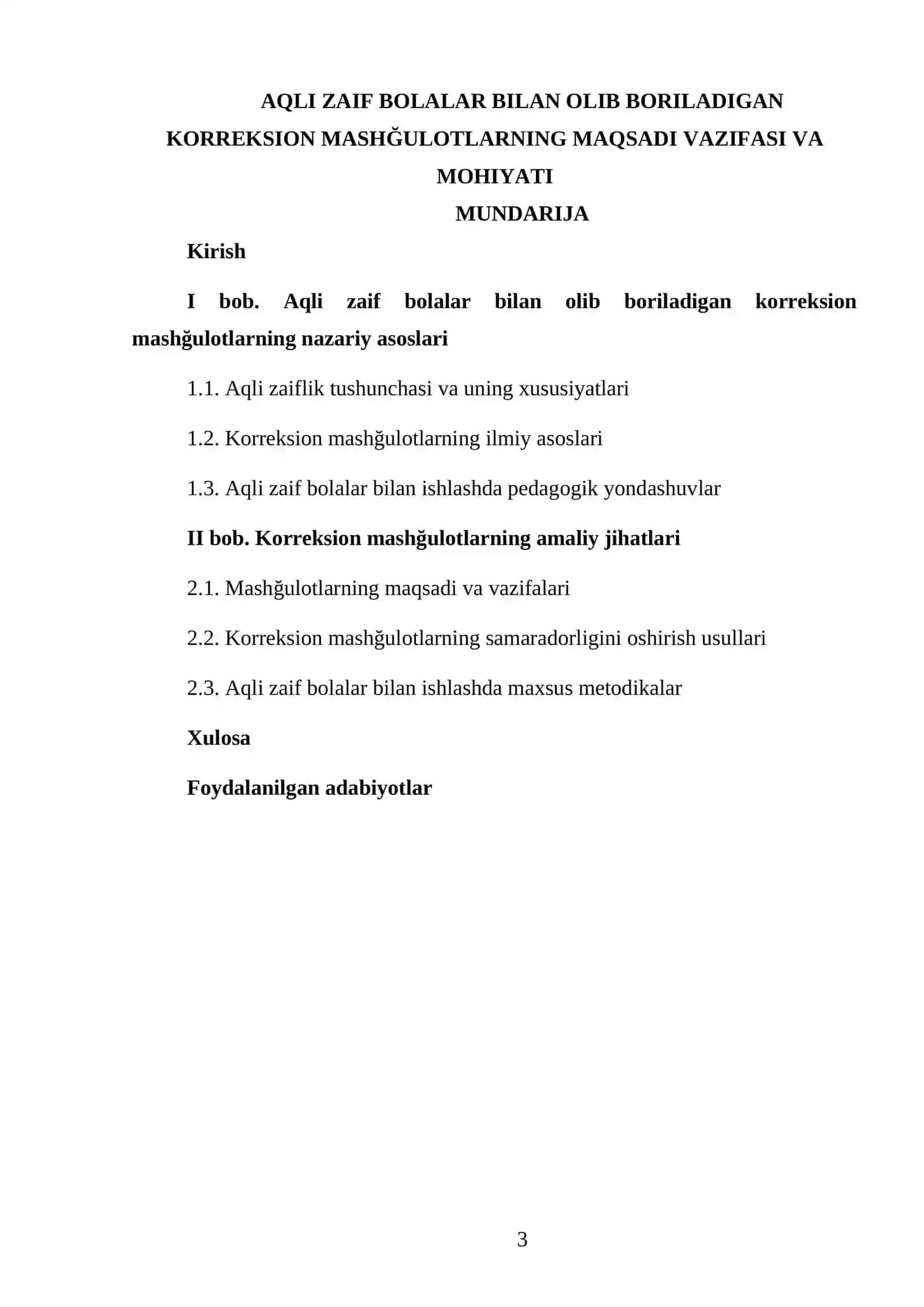 DAVLAT VA HUQUQ NAZARIYASI FANIDAN TAYYORLAGAN KURS ISHI 3