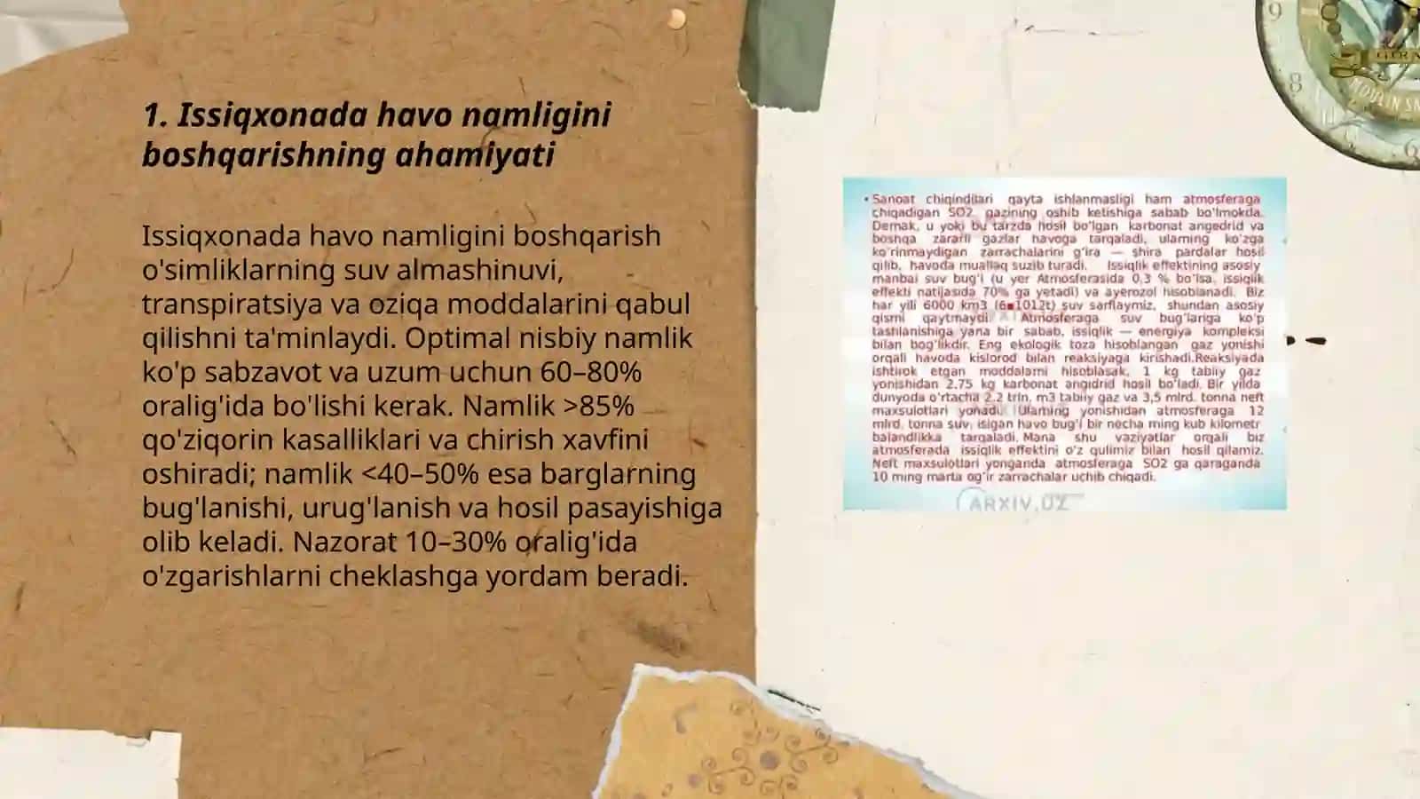 Issiqxonalar va Tuproq Namligi Tartiboti 3