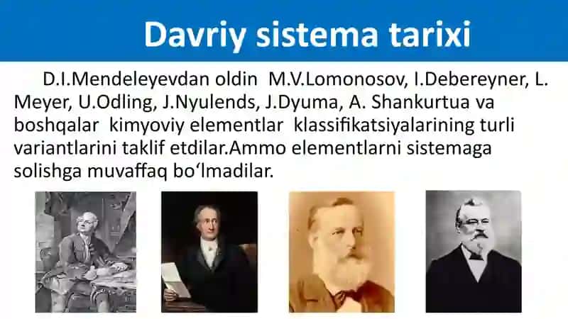 Davriy qonun va kimyoviy elementlarning klassifikatsiyasi 3