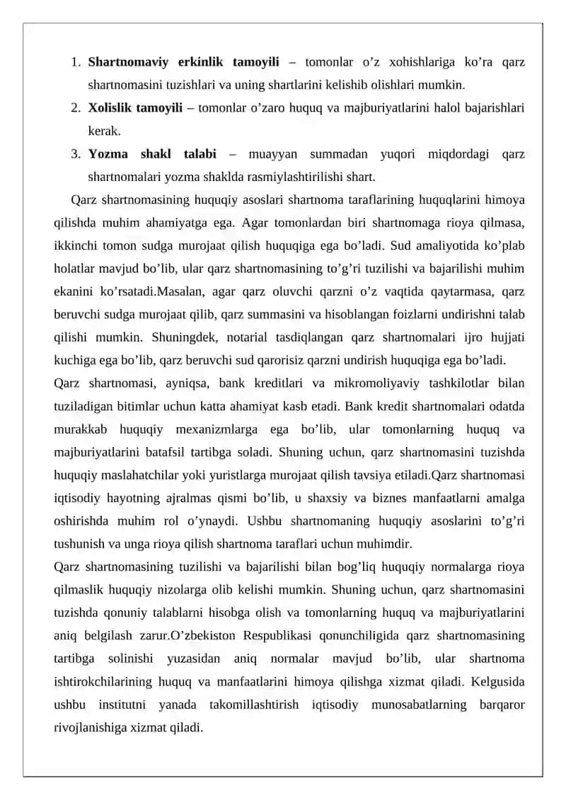 Qarz shartnomasi 3