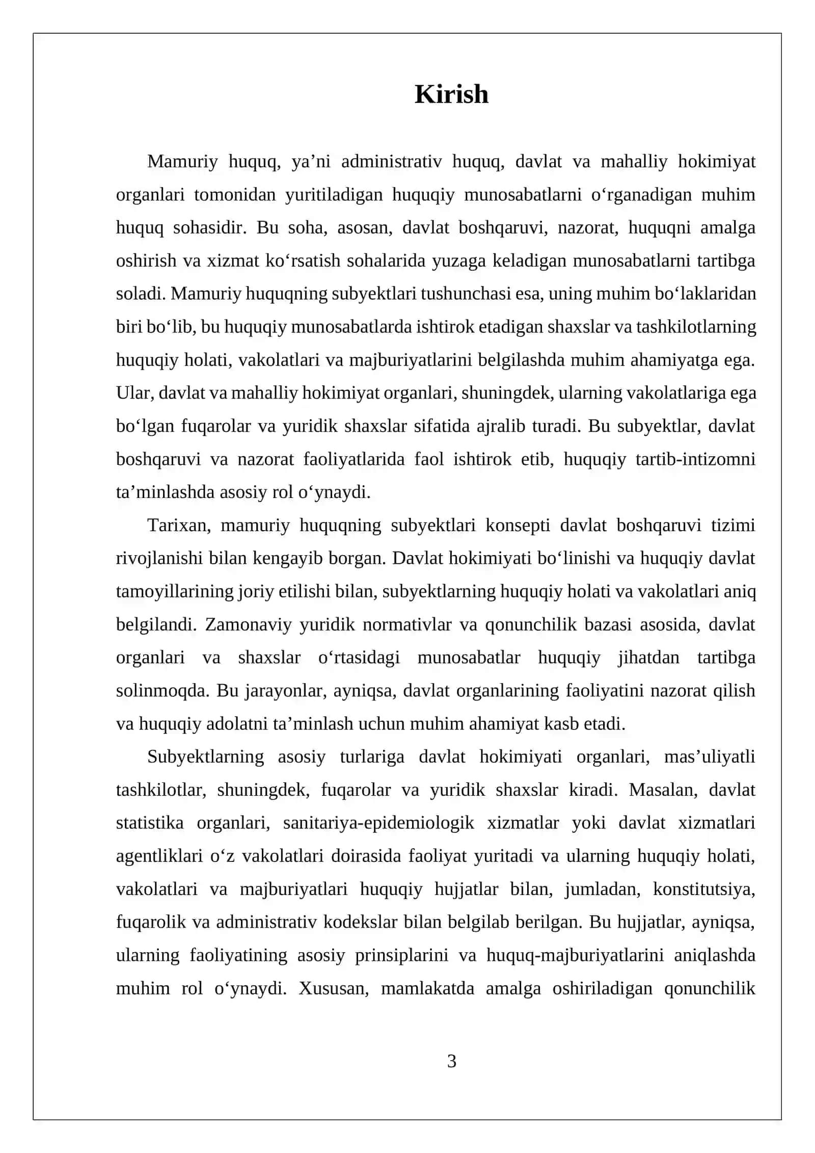 MUSTAQIL ISH MAMURIY HUQUQNING SUBYEKTLARI 3