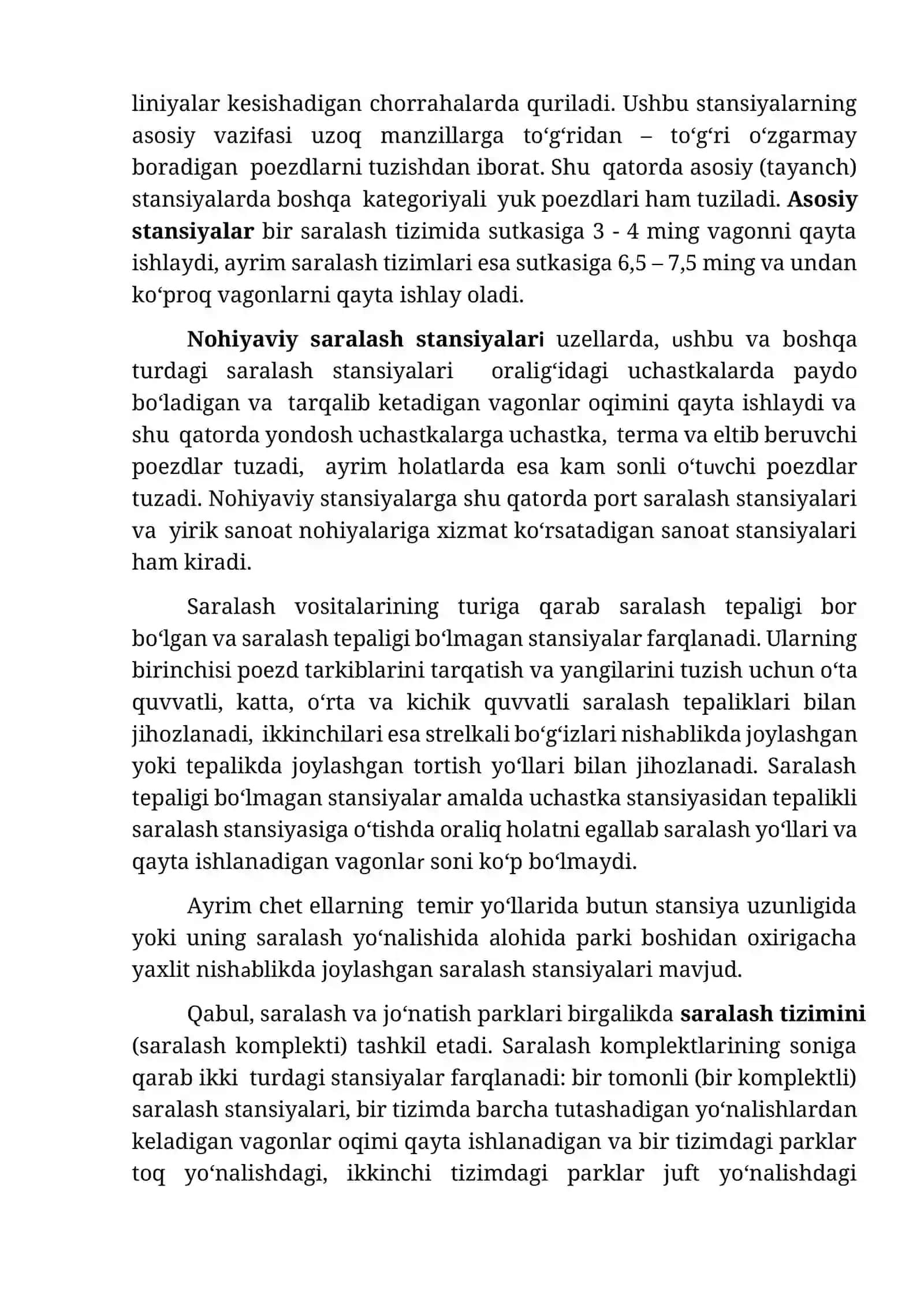 Saralash bekatlarini loyihalash 3