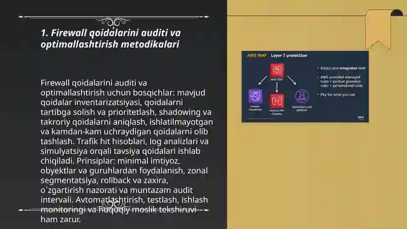 Firewal sozlamalarini tahlil qilish va hujumlardan himoya qilish 3