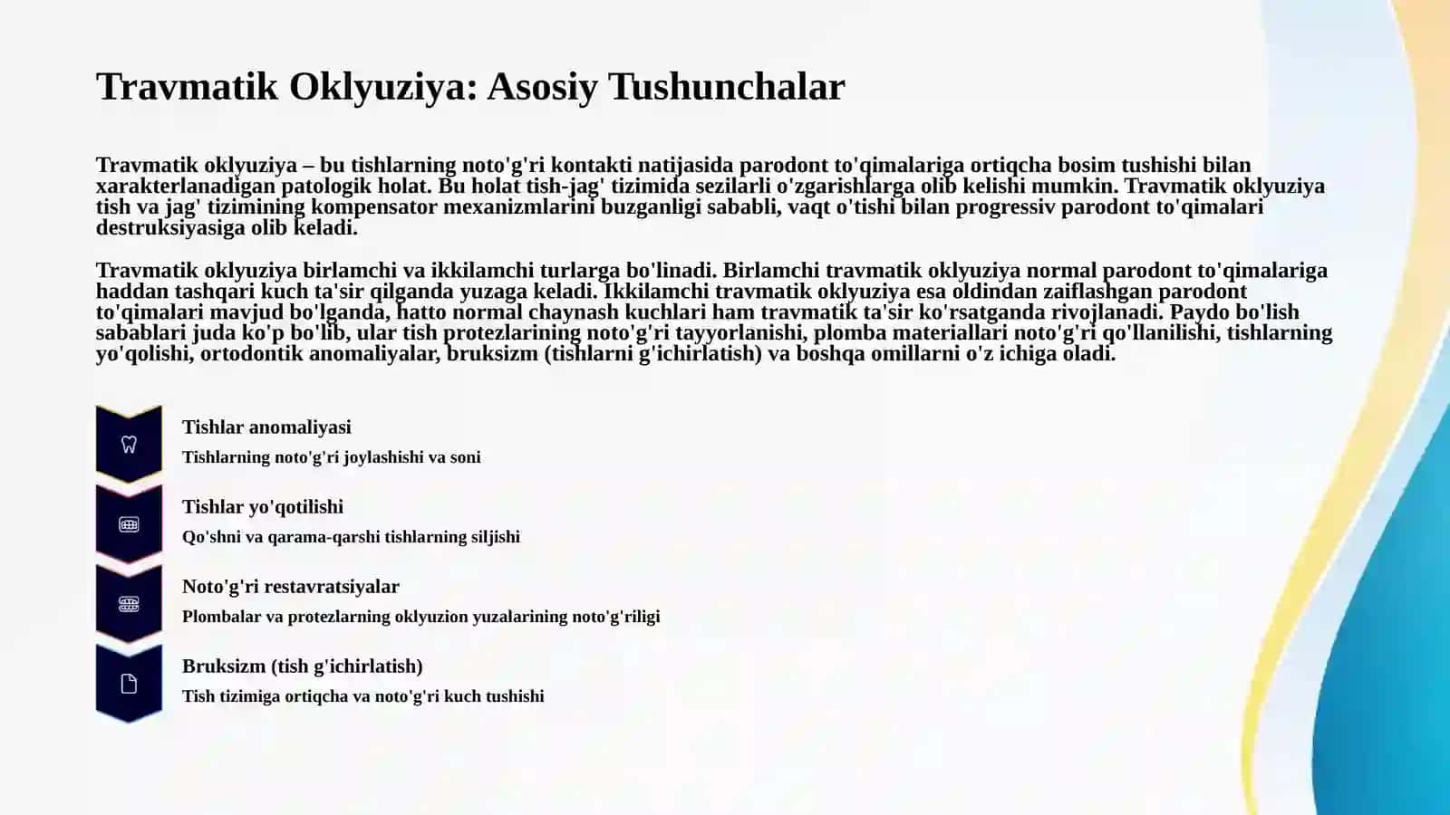 Tish Tuzilmasi va Moslashuv Mexanizmlari 3