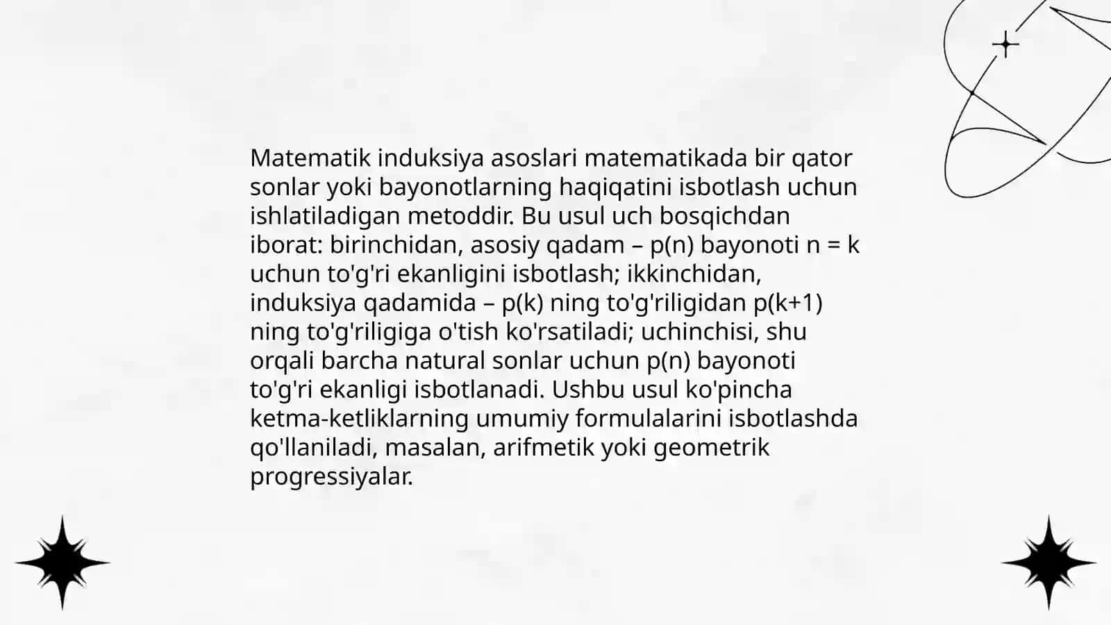 Geometrik isbotlashda matematik induksiyaning tadbiqlari 3