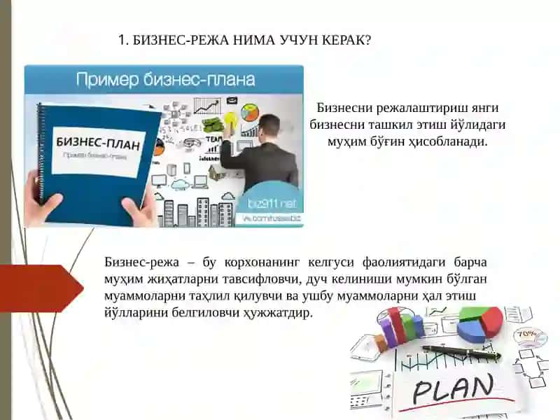 Бизнес-режа, Biznes reja tuzish 3