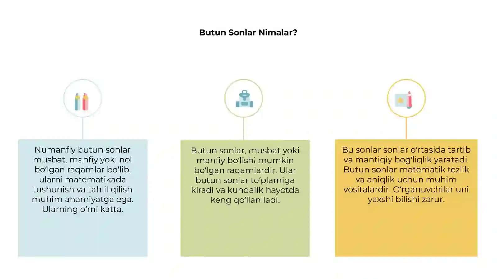 Nomanfiy butun sonlar 3