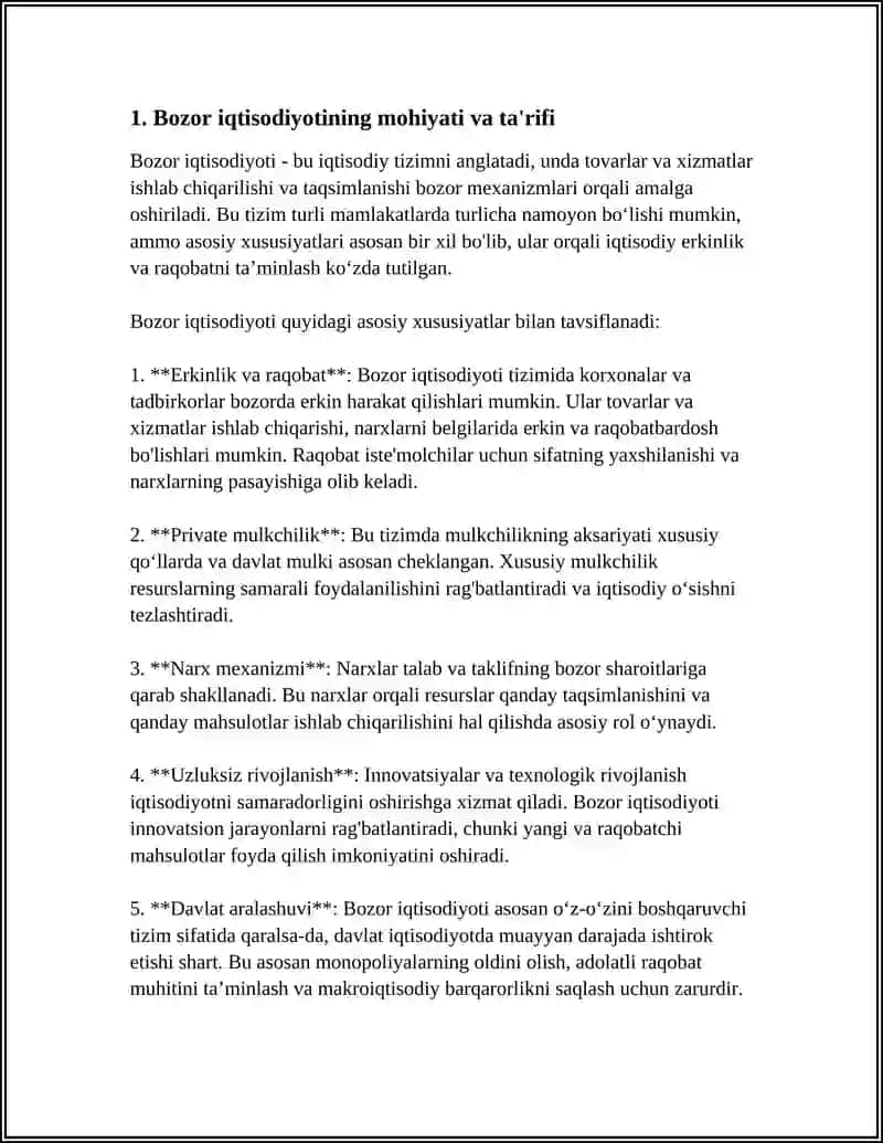 BOZOR IQTISODIYOTI MAZMUNI VA ASOSIY BELGILARI 3