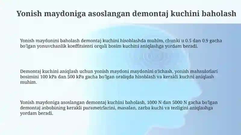Xavfli ishlab chiqish obyekti demontaj kuchini hisoblash 3