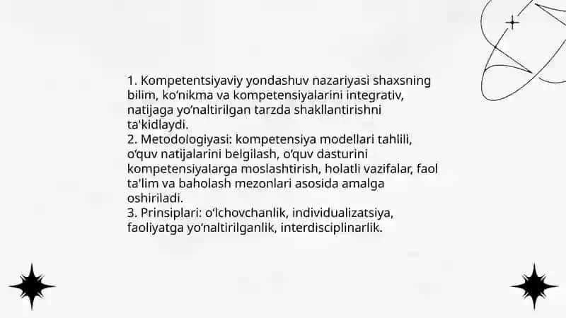 Kompetentsiyaviy yondashuv. Shaxsga yo'naltirilgan texnologiyalar 3