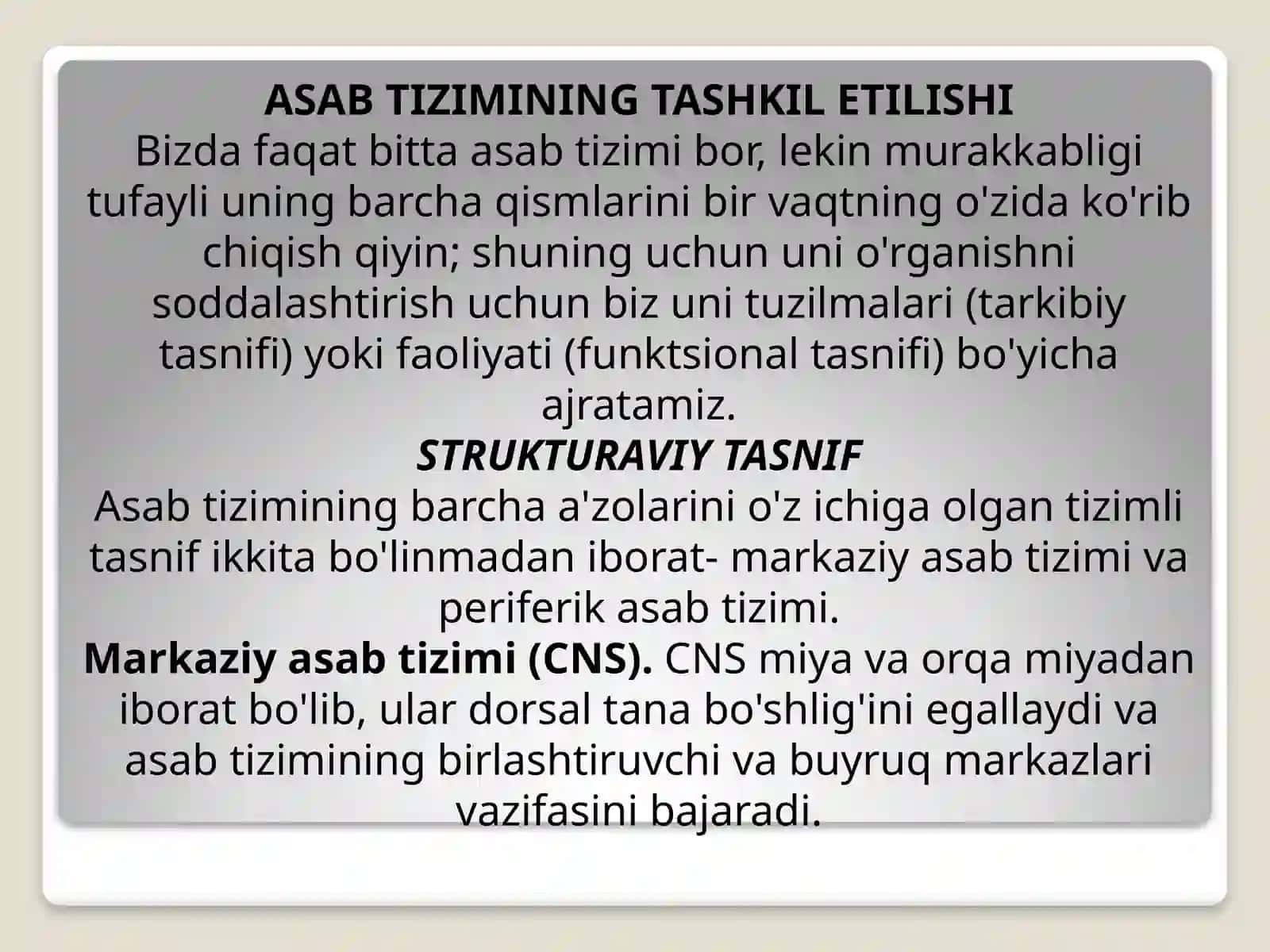 MARKAZIY VA PERIFERIK NERV TIZIMI BIOKIMYOSI 3