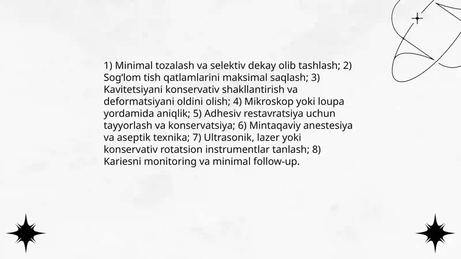 Tish qattiq toʻqimasini charxlashning minimal invaziv usullari 3