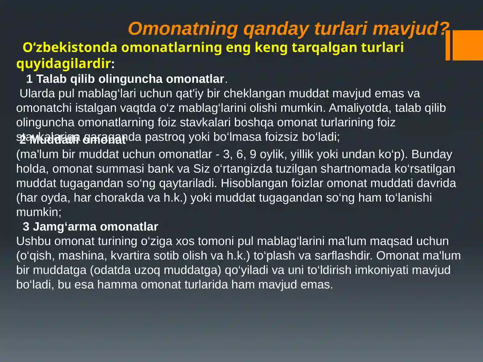 Microsoft Excel dasturida omonatga pul qo‘yish masalasini yechishni avtomatlashtirish 3