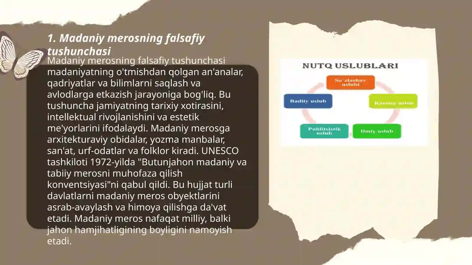 Madaniy meros va unga munosabat muammolari. Jamiyat axborotlashuvning falsafiy asoslari. Hukmning tarkibi va xususiyatlari. Xulosa chiqarishning umumiy mantiqiy tavsifi 3