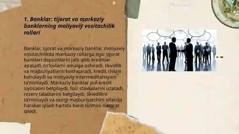 Moliyaviy vositachilar: turlari va funksiyalari 3