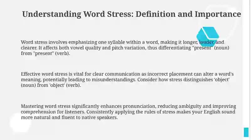 Words stress in English 3