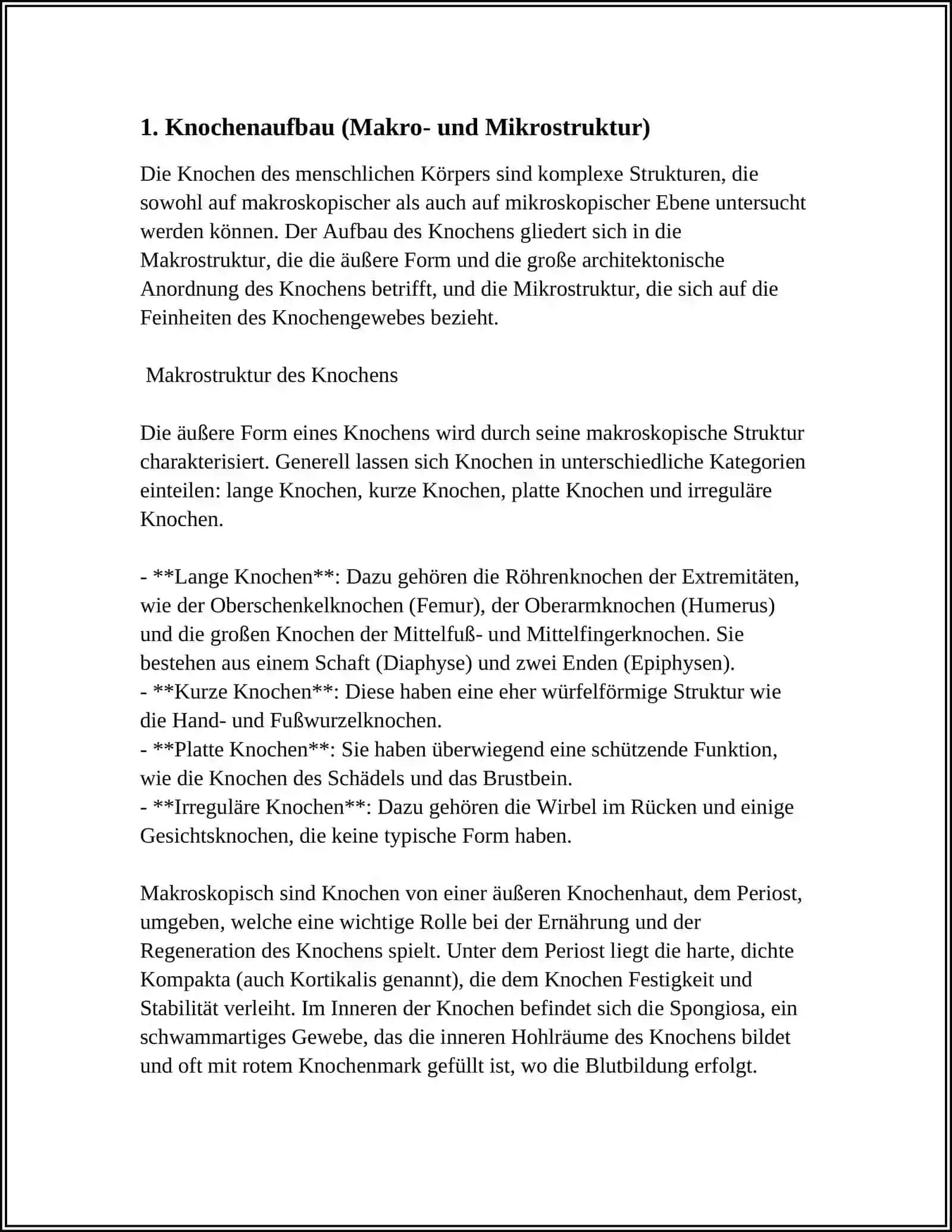 Knochenaufbau und Entwicklung (Makro- und Mikrostruktur) 3
