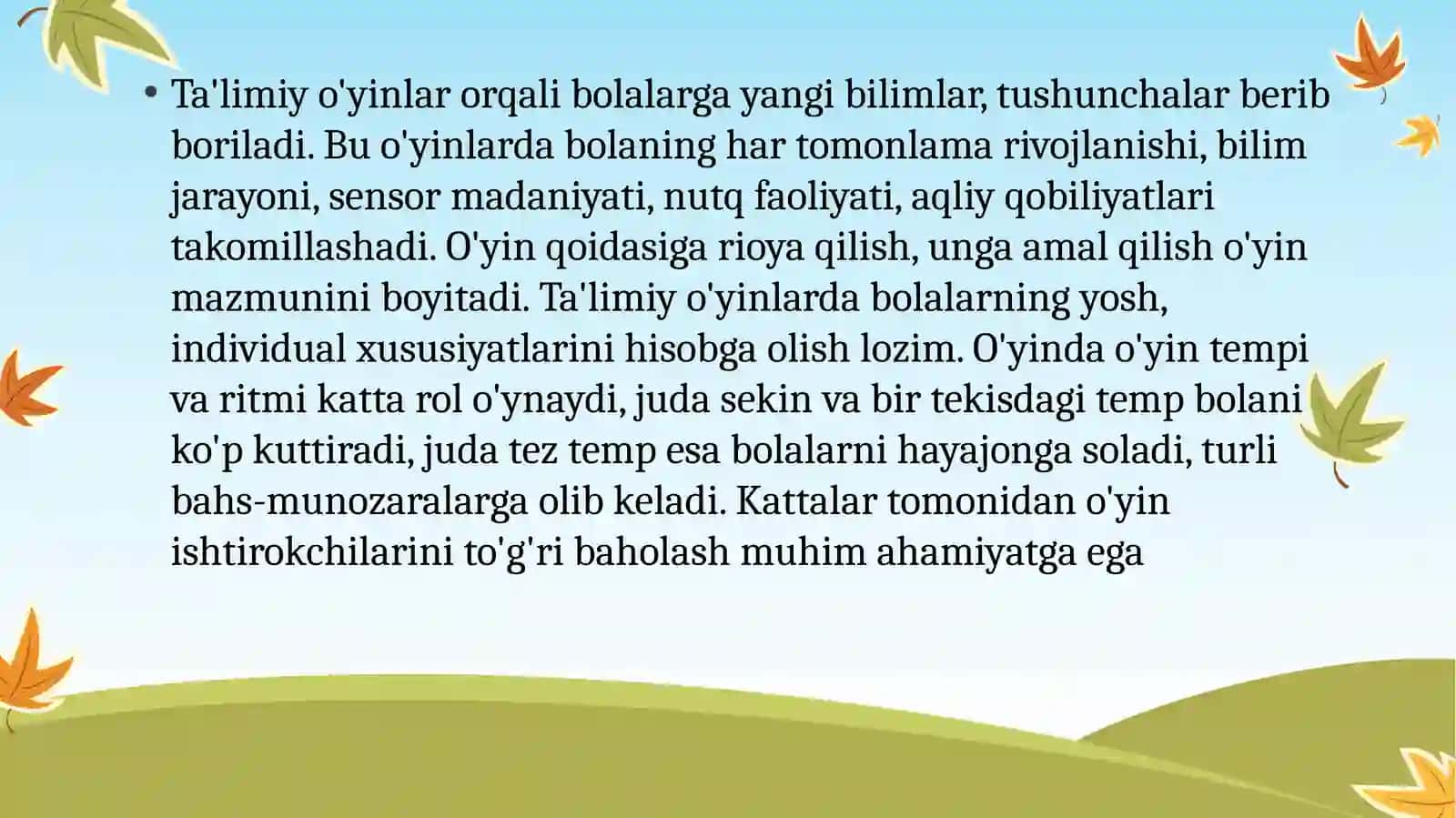NUTQ O’STIRISH NAZARIYASI VA TEXNOLOGIYALARI FANIDAN TAQDIMOT 3