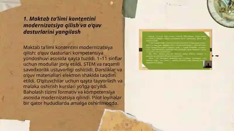 O‘zbekiston Respublikasida ta’lim sohasida amalga oshirilgan islohotlar 3
