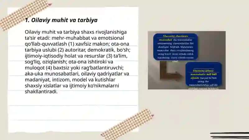 Shaxs rivojlanishiga taʼsir etuvchi omillar 3