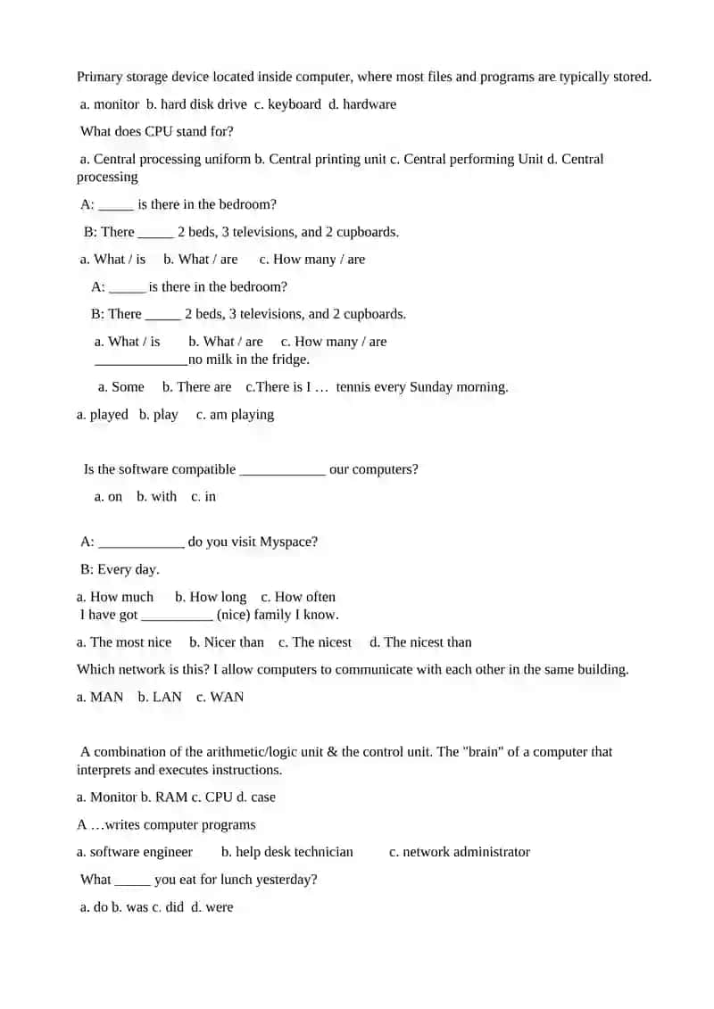 Three common types of computer Networks 3