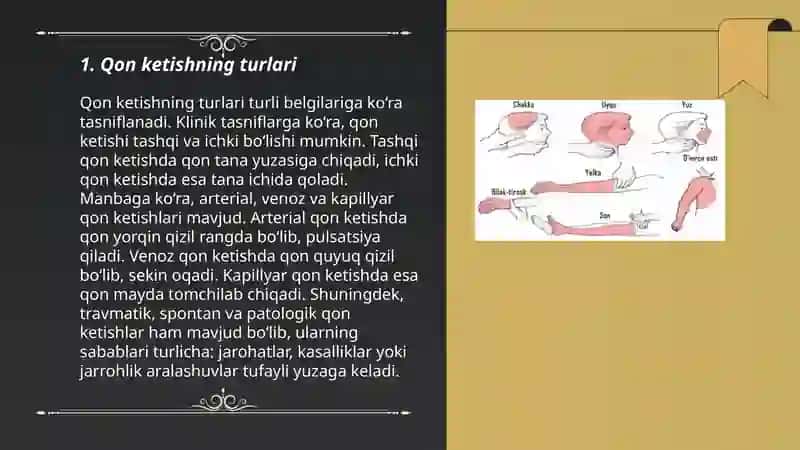 Qon ketish va qon yoʻqotish. Qon ketishni vaqtincha va batamom toʻxtatish usullari 3