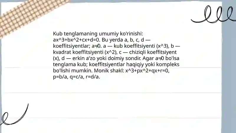 Kub tenglama 3
