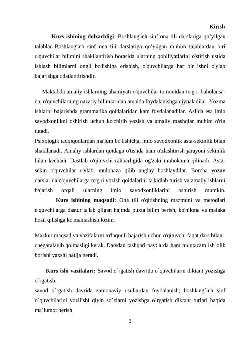 Savod oʻrgatish davri yozuv darslari 3