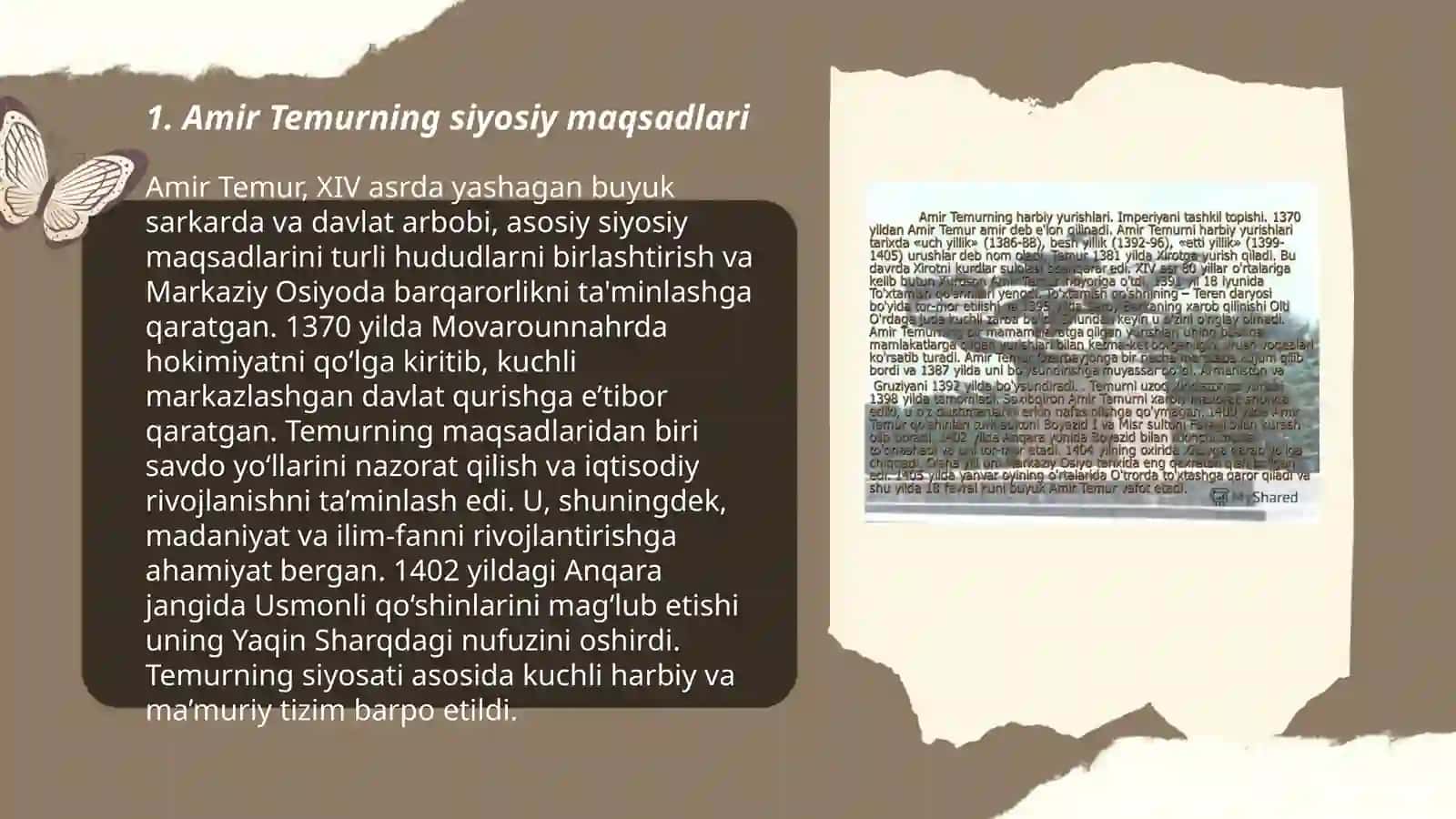 Amir Temur davlat chegaralarning mustahkamlashi 3