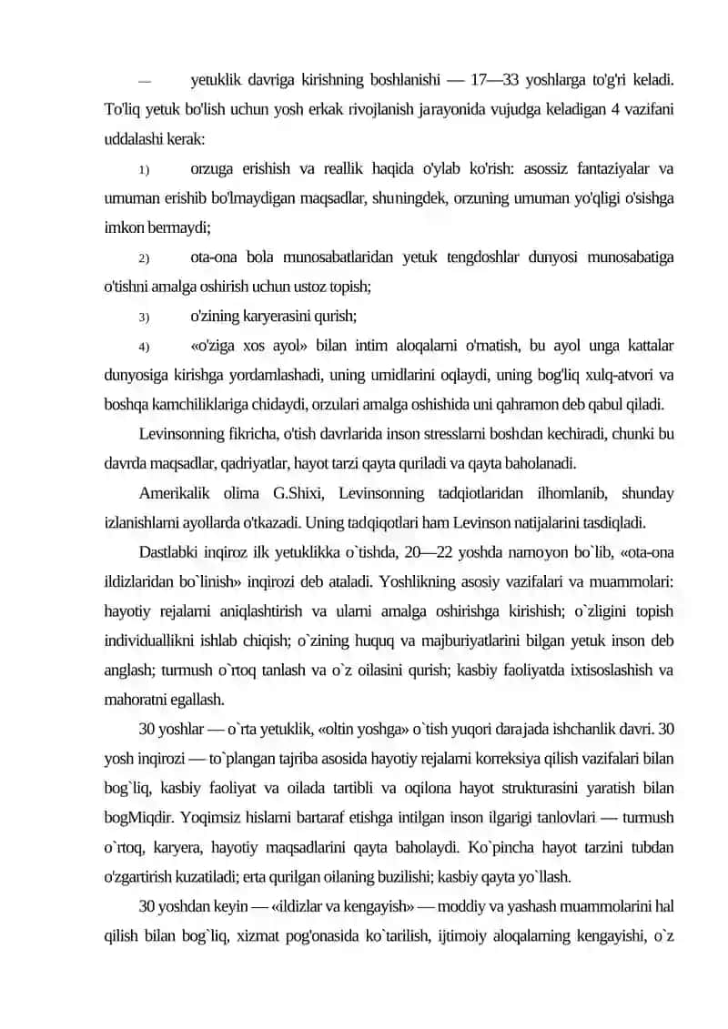 Yetuklik davridagi inqirozlar 3