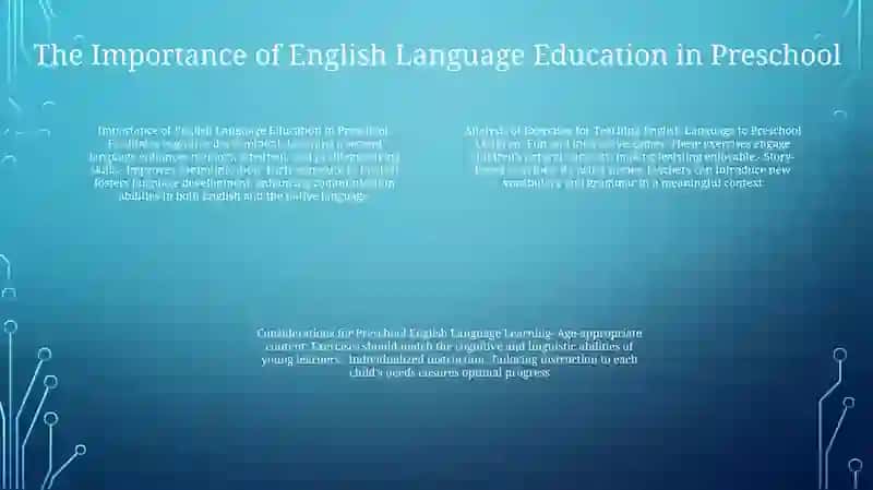 Analysis Of Exercises For Teaching English Language To Preschool Children 3