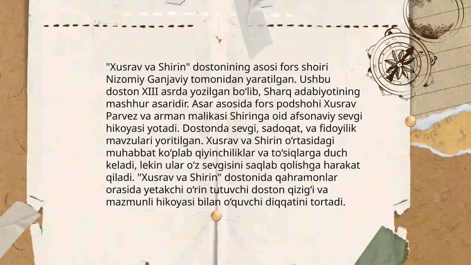 Qutb Xorazmiyning "Xusrav va Shirin" dostoni tahlili 3