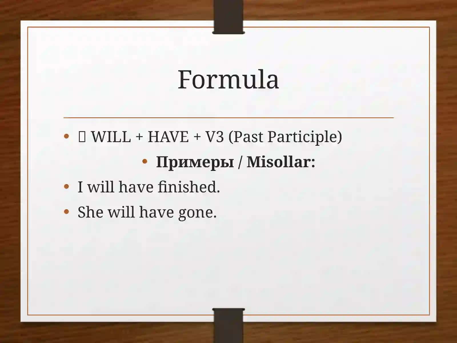 Future Perfect Tense 3