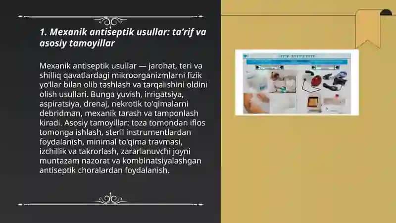 Mexanik va fizik antiseptik usullari 3