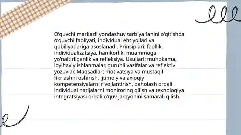 Tarbiya fanini oʻqitishda zamonaviy yondashuvlar 3