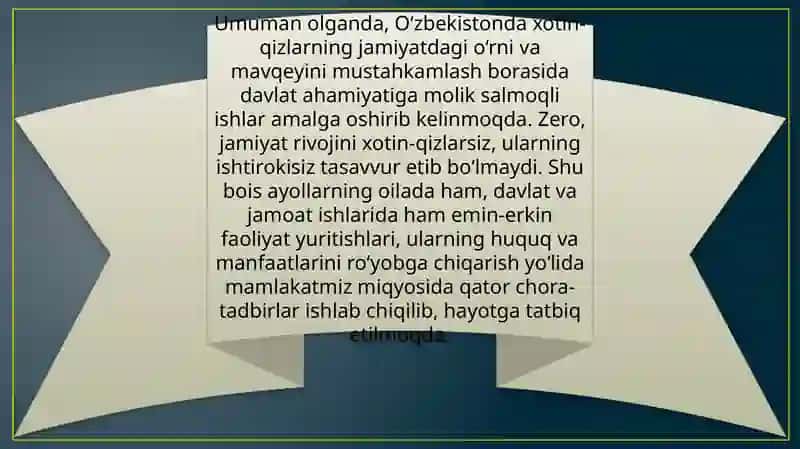 O’zbekistonda xotin-qizlarni ijtimoiy manfaatlarining huquqiy asoslari va kafolatlari 3