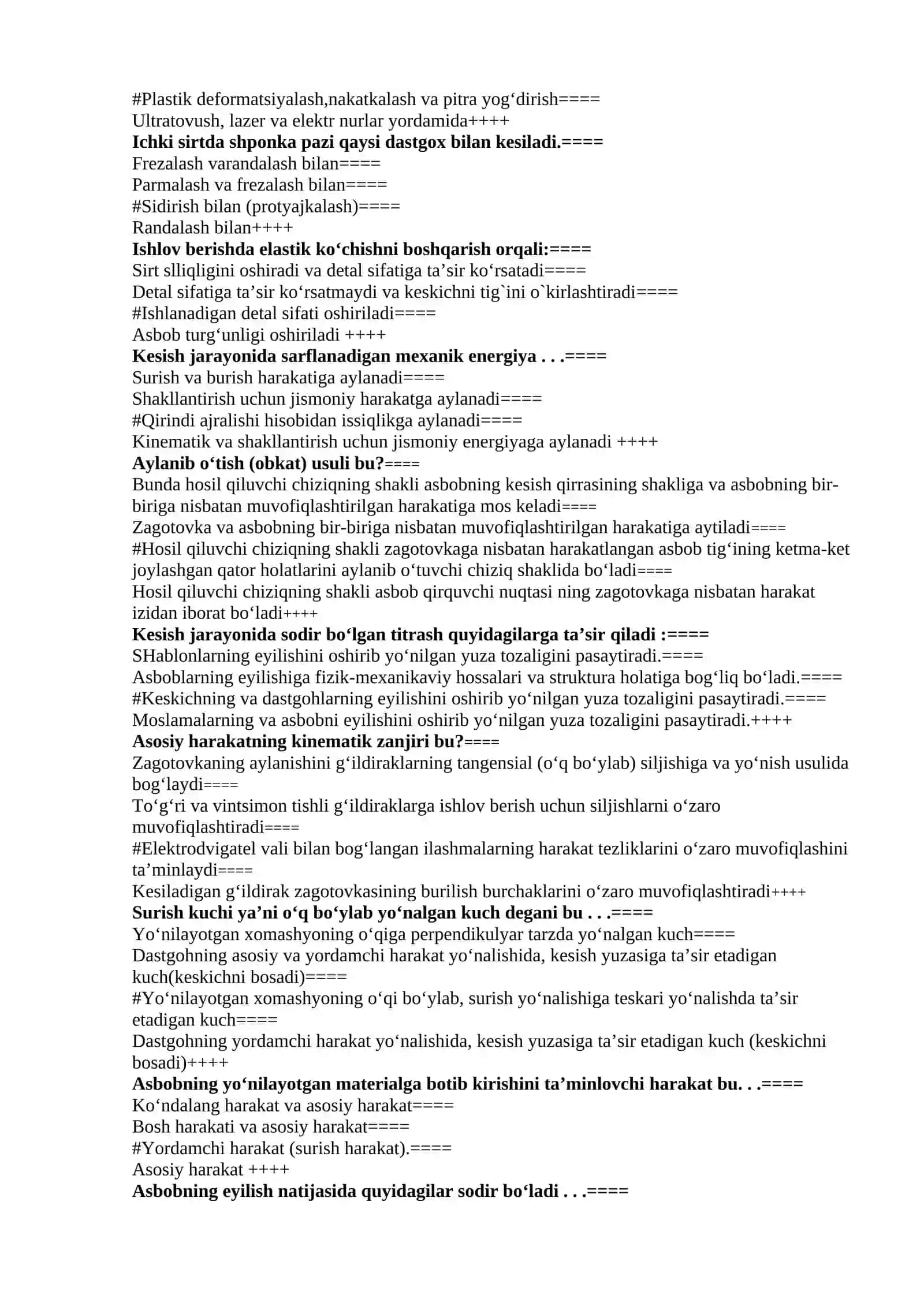 4_kurs_Avtomatlashtirilgan_ishlab_chiqarishning_texnologik_asoslariari fanidan test savollari 3