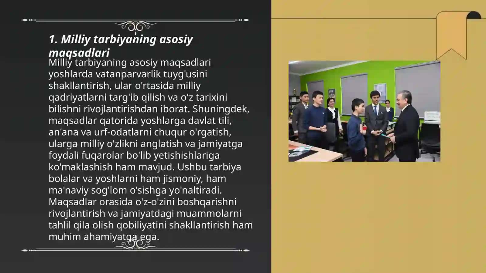 Milliy tarbiya avloddan avlodga ótuvchi milliy madaniyat vositasi sifatida 3