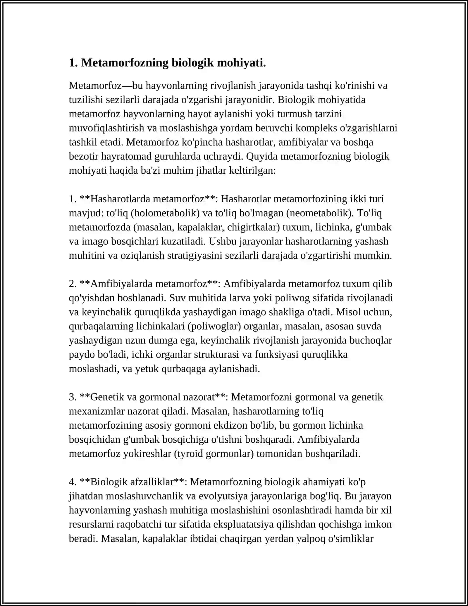 HASHAROTLAR BIOLOGIYASI. METAMORFOZ VA UNING TIPLARI 3
