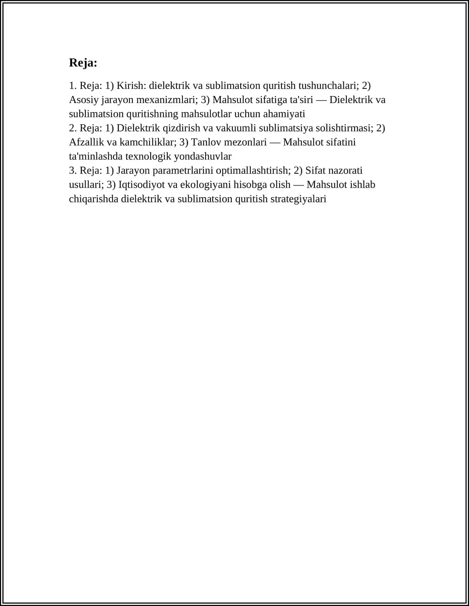 DIELEKTRIK VA SUBLIMATSION QURITISHDA MAHSULOTLAR 3