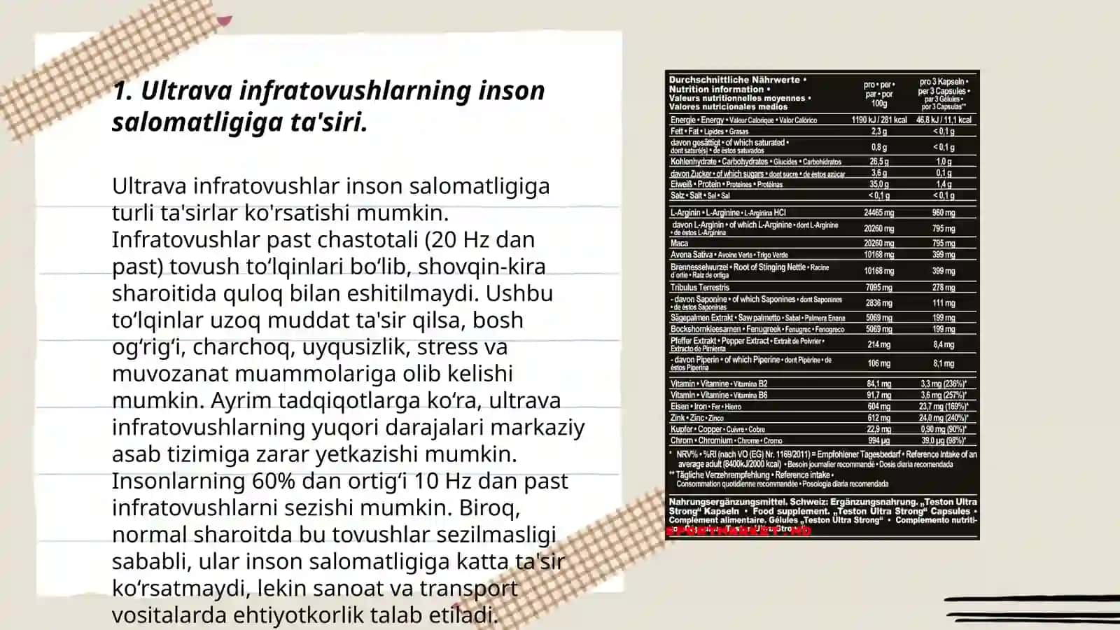 Ultrava infratovushlarning inson salomatligiga ta'siri 3